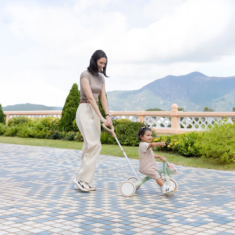 Dreirad-Laufrad mit Schiebestange Globber Learning Trike 2w1 Plus Ecologic pistachio 15