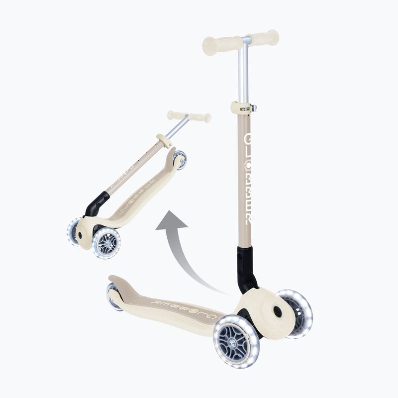 Kinderdreirad-Tretroller Globber Junior Primo Foldable Lights Eco coconut 7