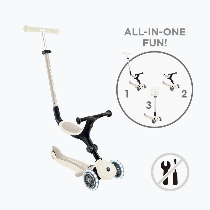 Kinderdreirad-Tretroller Globber Go.Up Active Ecologic Lights coconut 2