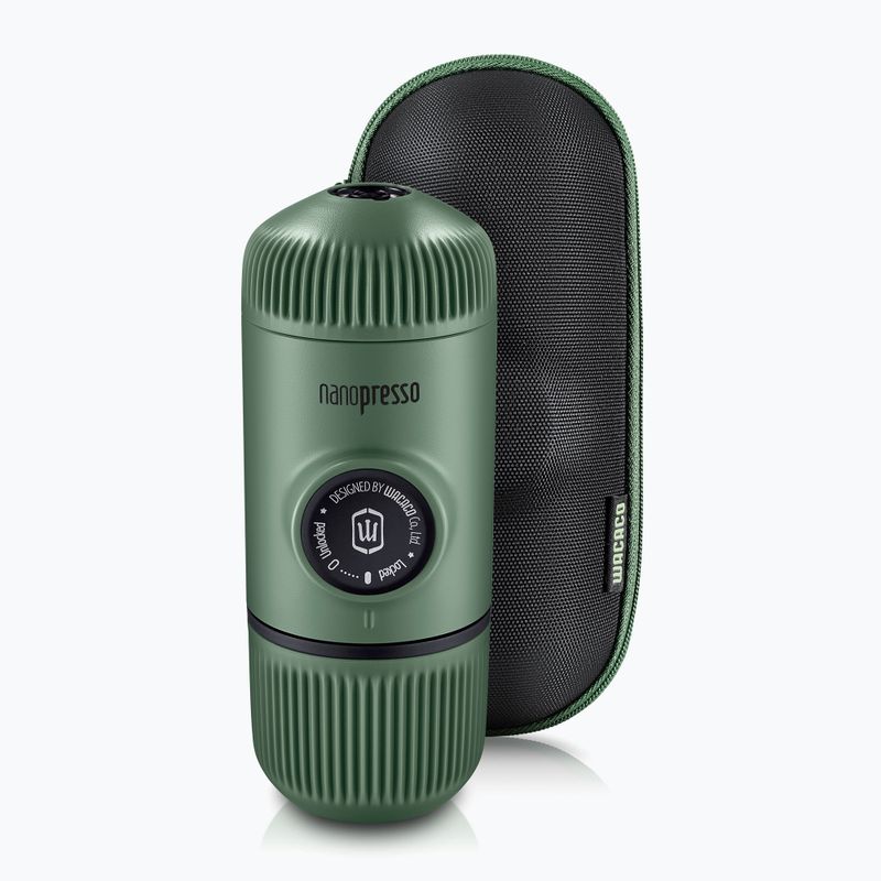 Wacaco Nanopresso tragbare Kaffeemaschine 80 ml + Etui moosgrün