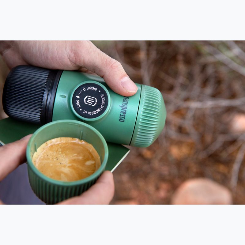 Wacaco Nanopresso tragbare Kaffeemaschine 80 ml + Etui moosgrün 5