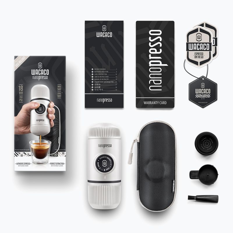 Wacaco Nanopresso tragbare Kaffeemaschine 80 ml + chill weißen Fall 2