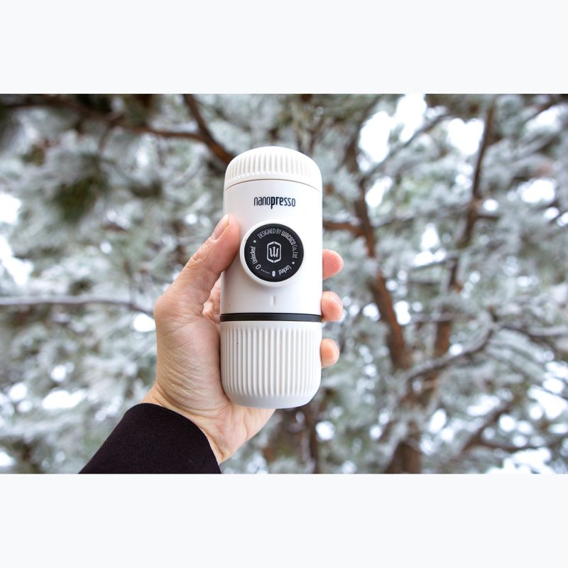 Wacaco Nanopresso tragbare Kaffeemaschine 80 ml + chill weißen Fall 4