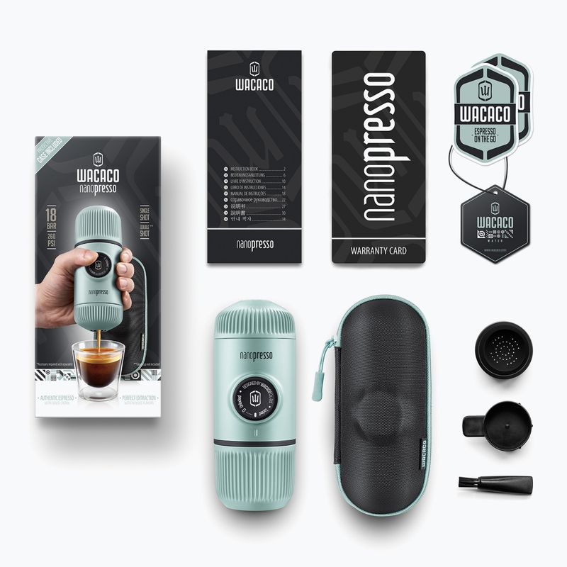 Wacaco Nanopresso tragbare Kaffeemaschine 80 ml + Koffer arktisch blau 2
