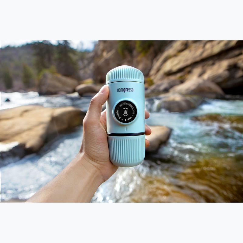 Wacaco Nanopresso tragbare Kaffeemaschine 80 ml + Koffer arktisch blau 4