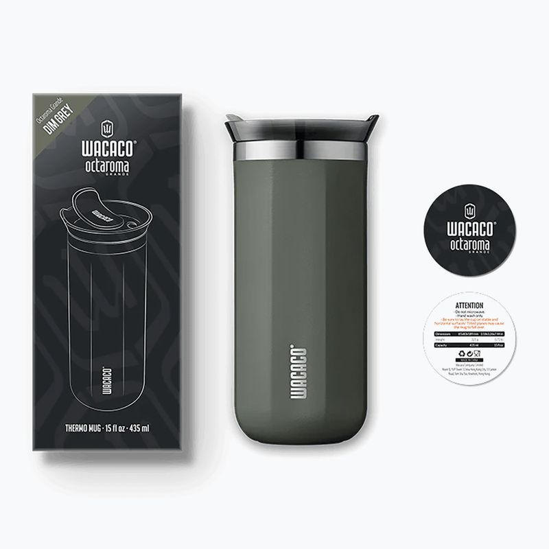WACACO Octaroma Grande Thermobecher 435 ml grau gedämpft 2