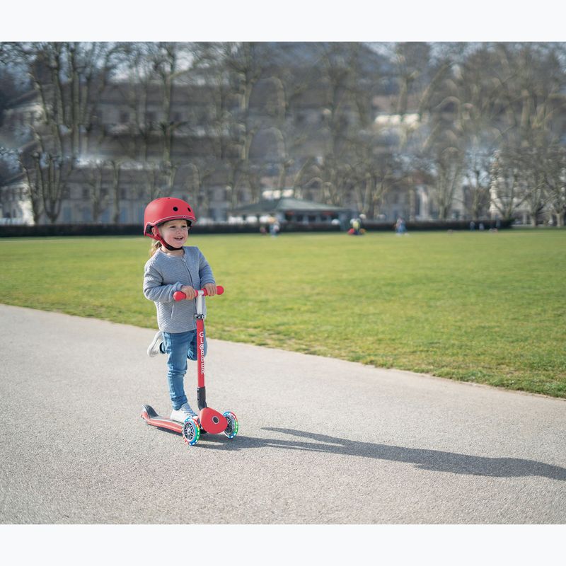 Kinderhelm Globber Elite Lights new red racing 10