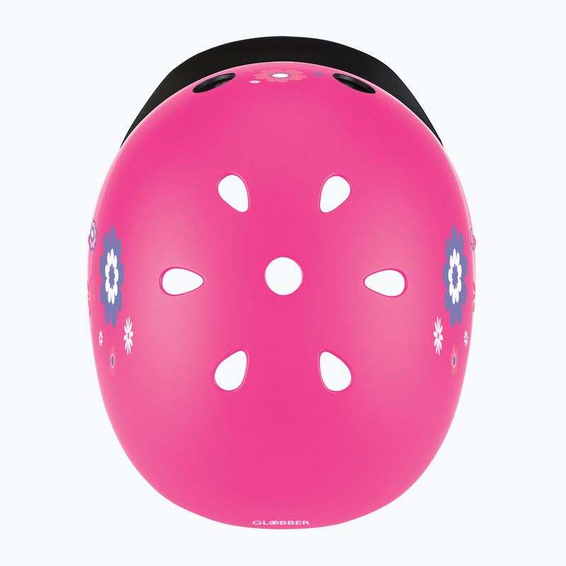 Globber Primo Fantasy tief rosa Blume Kinderhelm 4