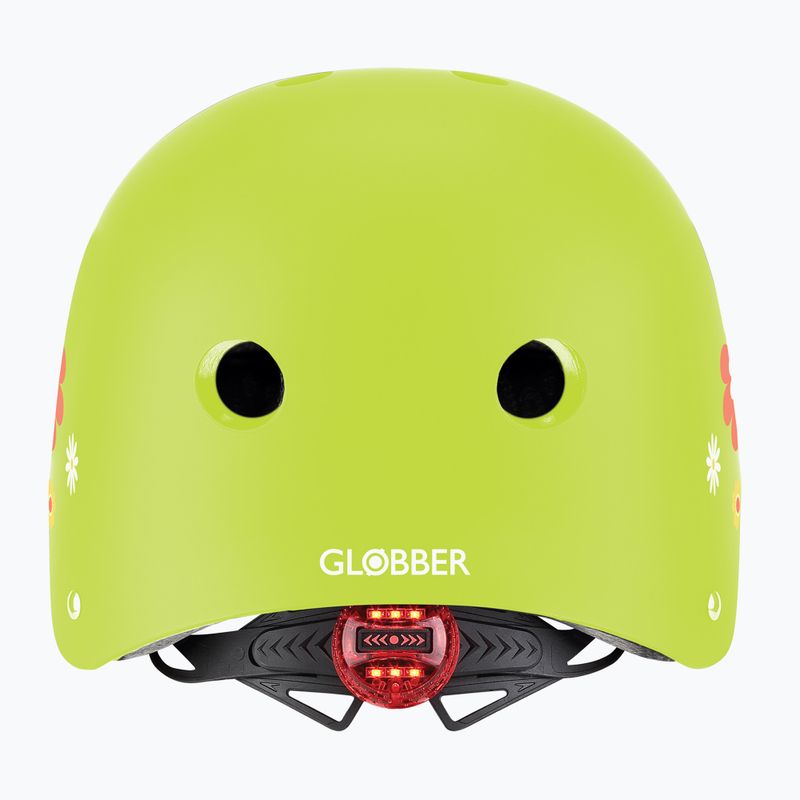 Globber Primo Fantasy Kinderhelm lindgrün Blume 3