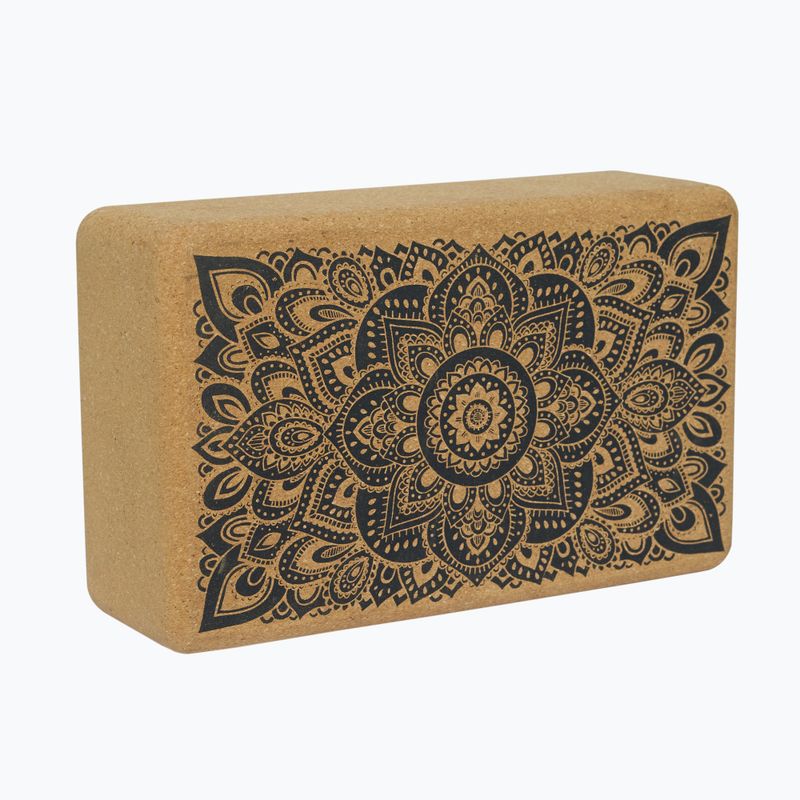 Yoga Design Lab Kork Yoga Würfel braun BL-Kork-Mandala schwarz 7