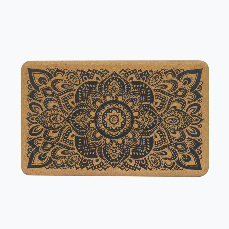Yoga Design Lab Kork Yoga Würfel braun BL-Kork-Mandala schwarz 8