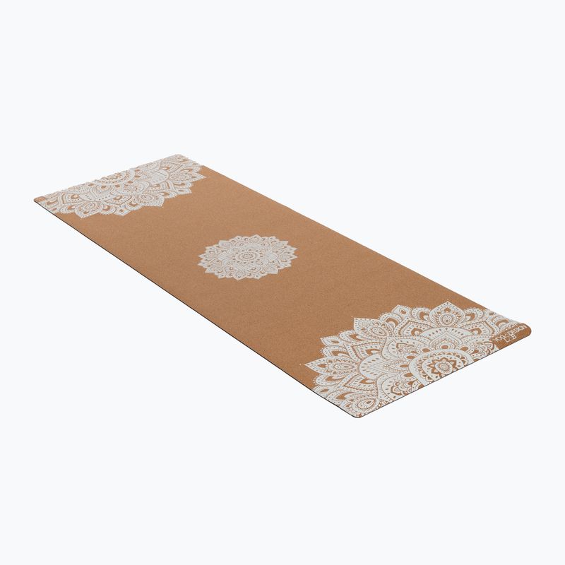 Yoga Design Lab Kork 3 5 mm braun Mandala Weiß Yogamatte