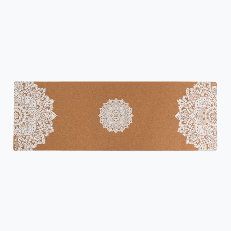 Yoga Design Lab Kork 3 5 mm braun Mandala Weiß Yogamatte 2