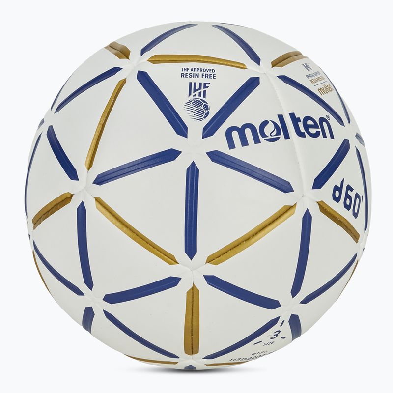Handball Molten H3D4000-BW d60 IHF blue/white Größe 3 2