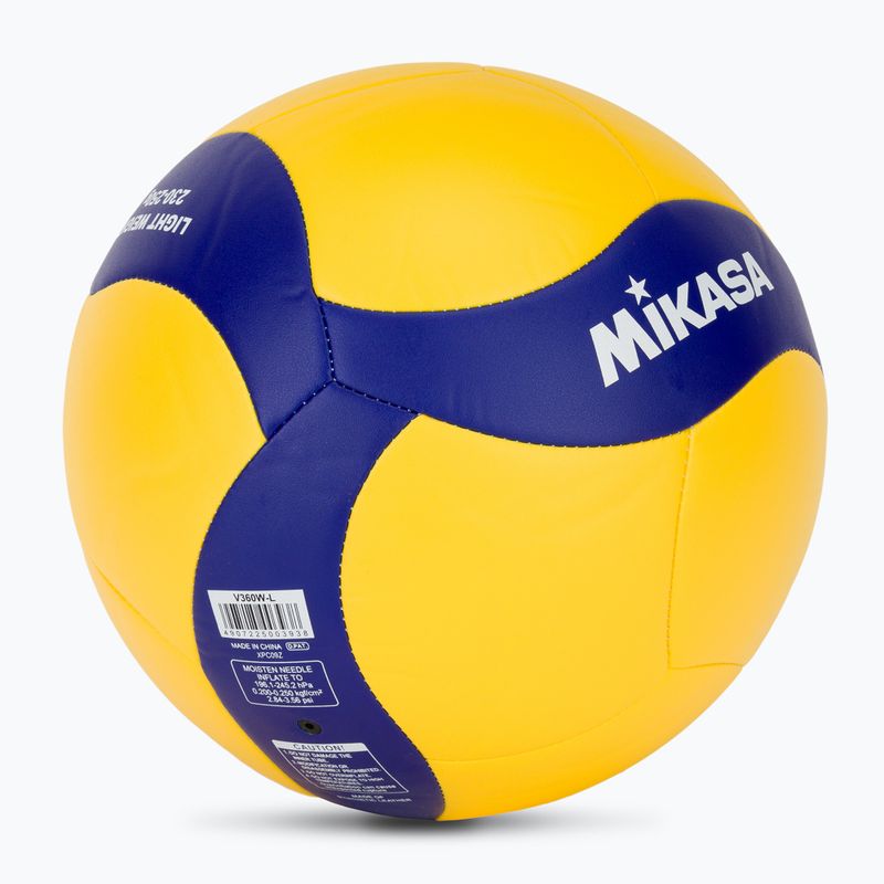 Volleyball Mikasa V360W-L yellow/blue size 5 2