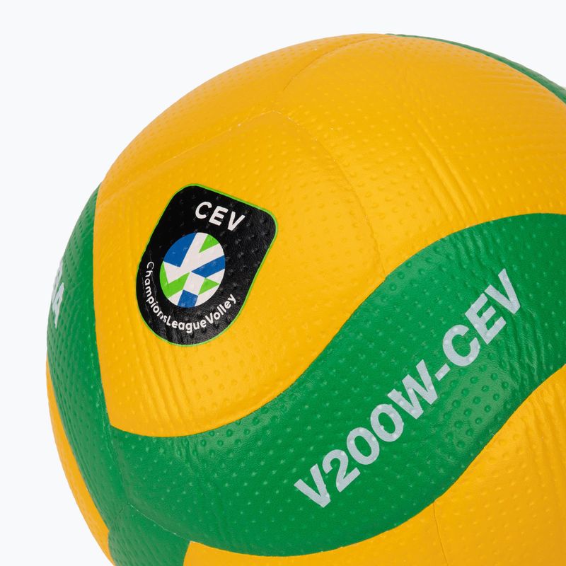 Mikasa CEV Volleyball gelb-grün V200W 5