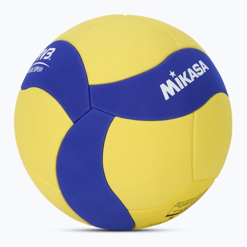 Volleyball Mikasa VS123W yellow/blue Größe 5 2