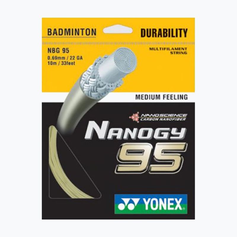 Badmintonsaite YONEX NBG 95 Satz 10 m gold