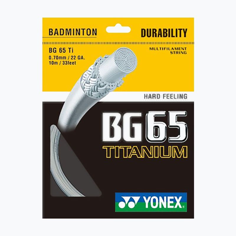 Badmintonsaite YONEX BG 65 Ti Satz 10 m weiß