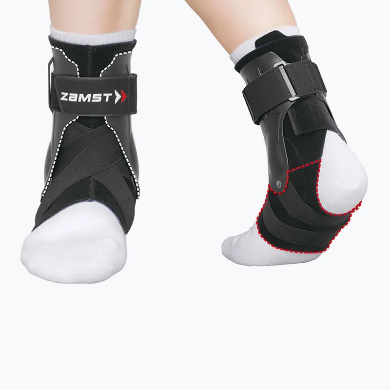 Rechte Sprunggelenkstütze Zamst A2-DX Ankle Right Schwarz 6