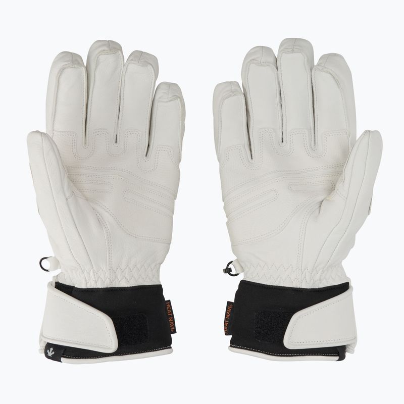 Skihandschuhe Herren Descente 5 Finger Leather white 3