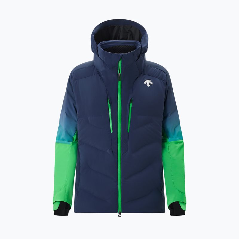 Herren Skijacke Descente Hybrid Down dark night/ cell green