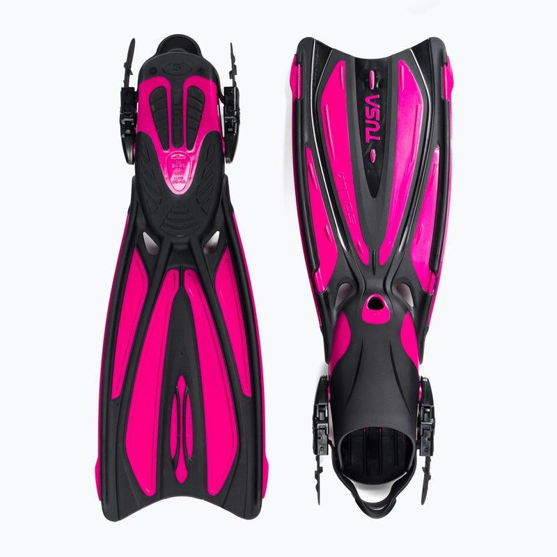 TUSA Gestreifte Solla Fin Tauchflossen schwarz/rosa SF-22 2