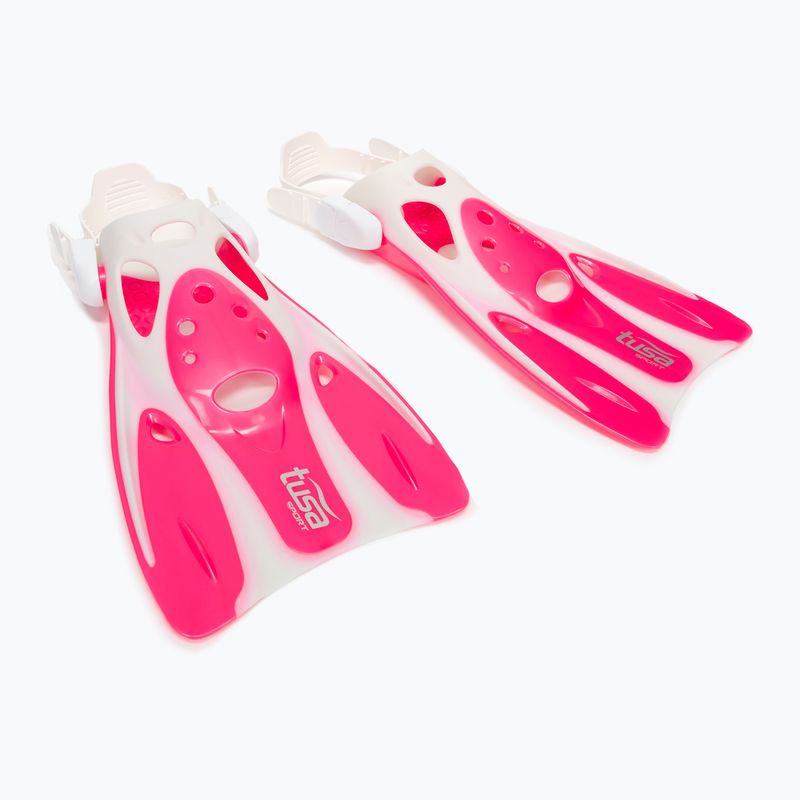TUSA Tauchset Maske + Schnorchel + Schwimmflossen rosa UP-0201 2