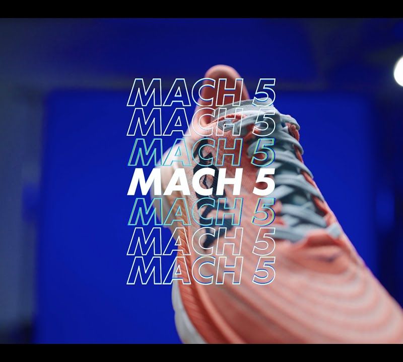 Damen Laufschuhe HOKA Mach 5 blau/gelb 1127894-CEPR 13