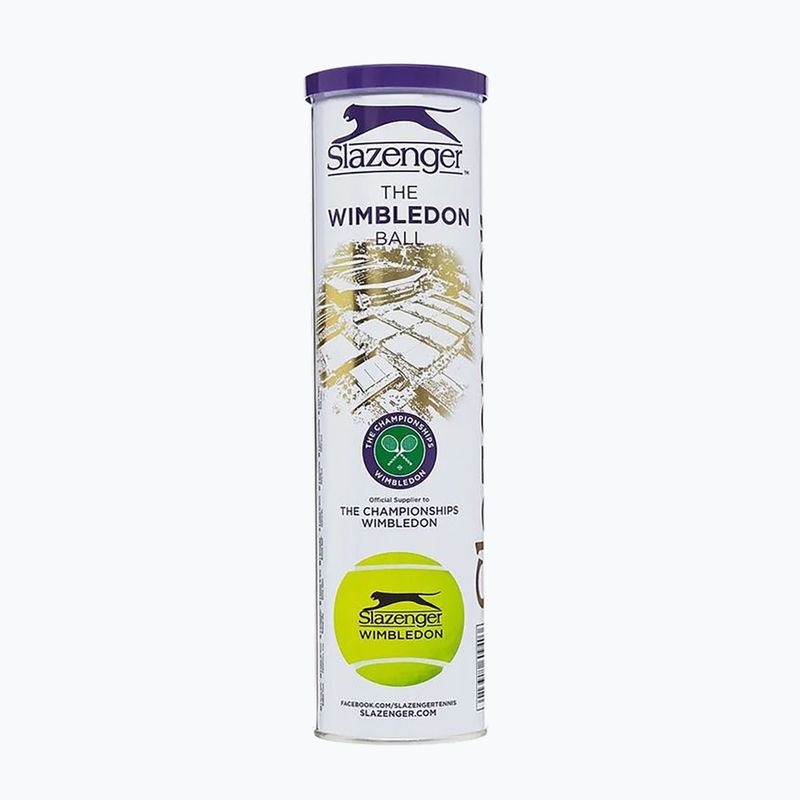 Tennisbälle Slazenger Wimbledon 4 stück gelb 3494 2