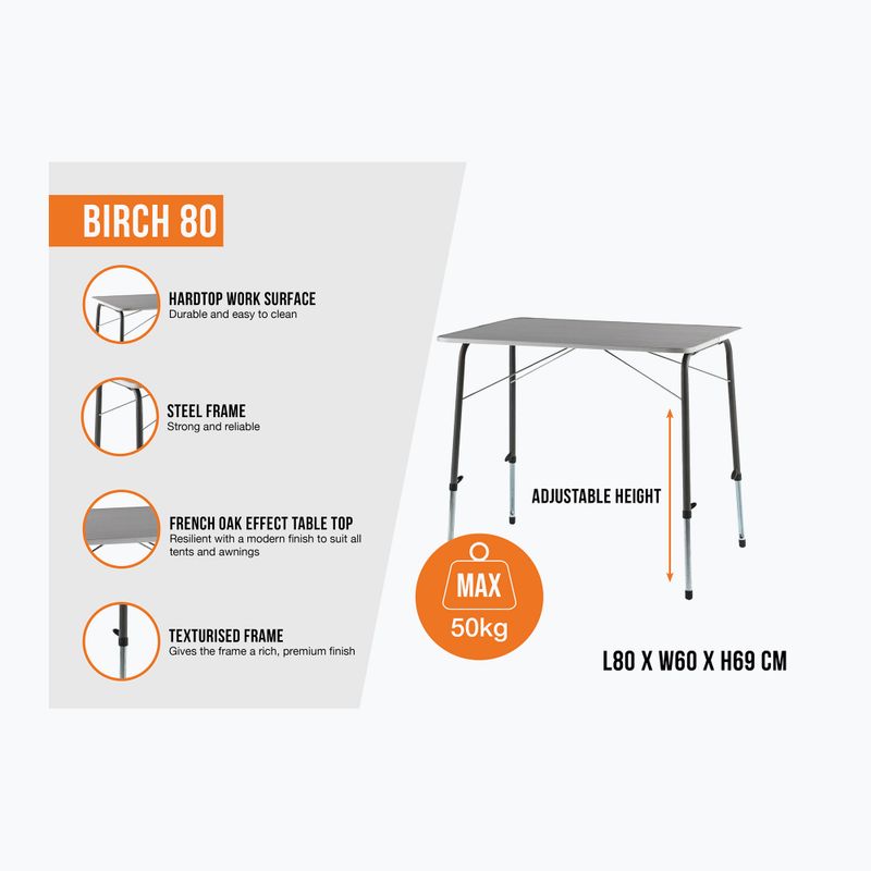 Vango Birch 80 grau Wandertisch 2