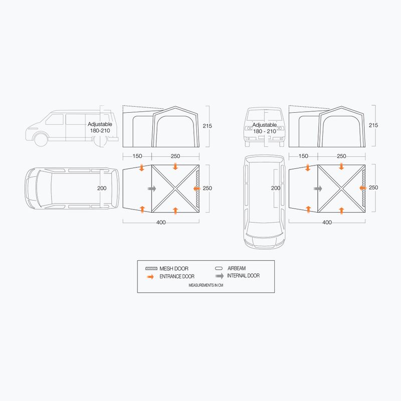 Vango Heckklappe AirHub Low Rauch Auto Vestibül 2