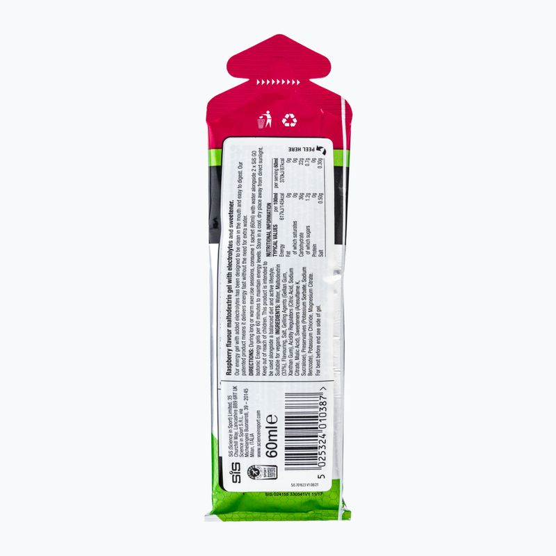 SiS Elektrolyt-Energie-Gel-Beutel 60ml Himbeere SIS131052 2