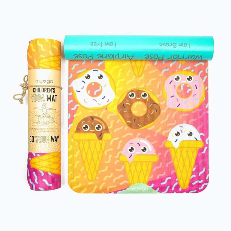 Kinder-Yogamatte Myga Sweet Tooth yellow 2
