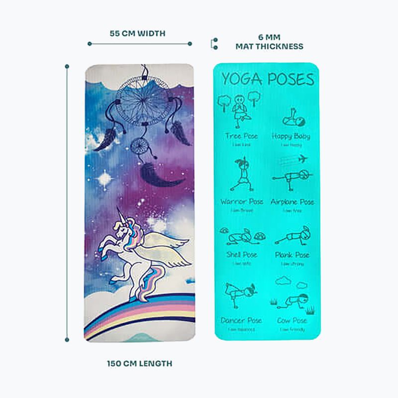 Kinder-Yogamatte Myga Sweet Dreams purple 7