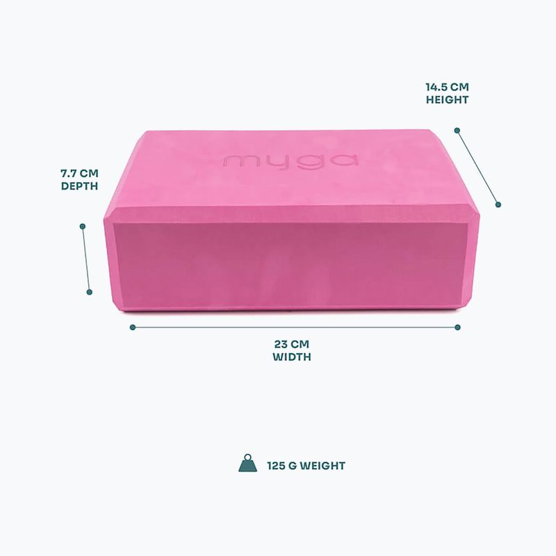 Yoga-Block Myga Foam Block pink 5