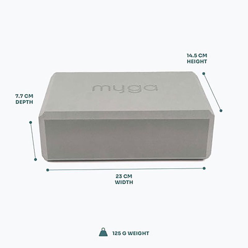 Yoga-Block Myga Foam Block do jogi grey 3