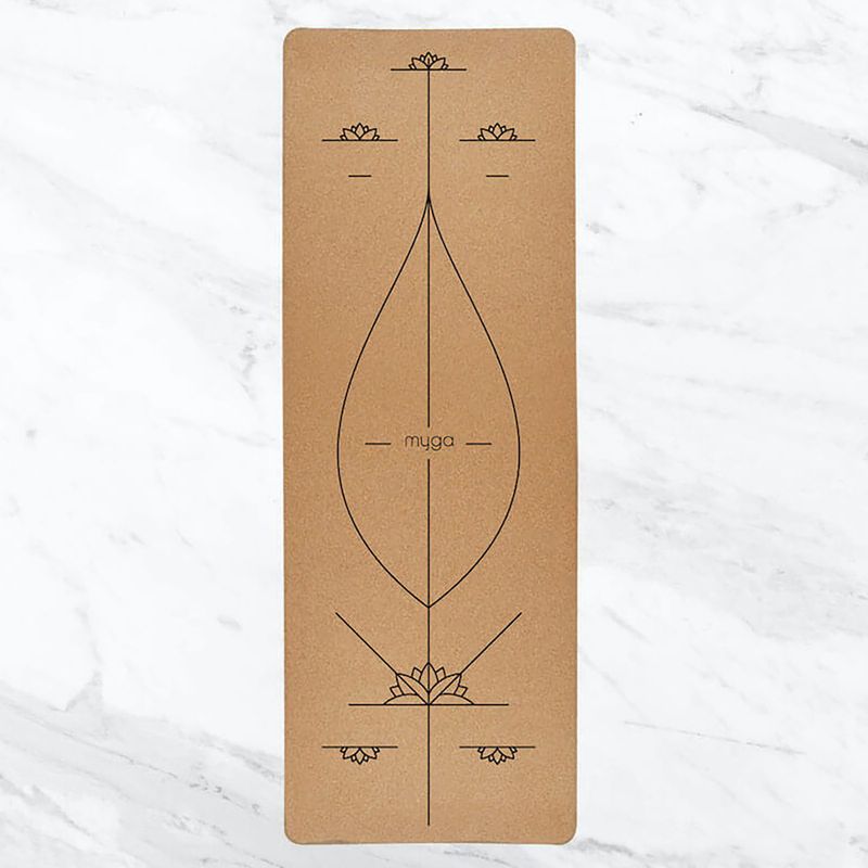 Yogamatte Myga Alignment XL 6 mm brown 8