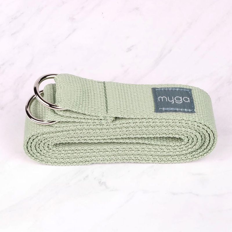 Yoga-Set Myga Palm Yoga Set mat + block + green strap 7