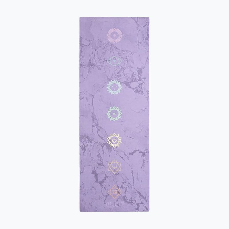 Yoga-Set Myga Chakra Yoga Set mat + block + purple strap 4