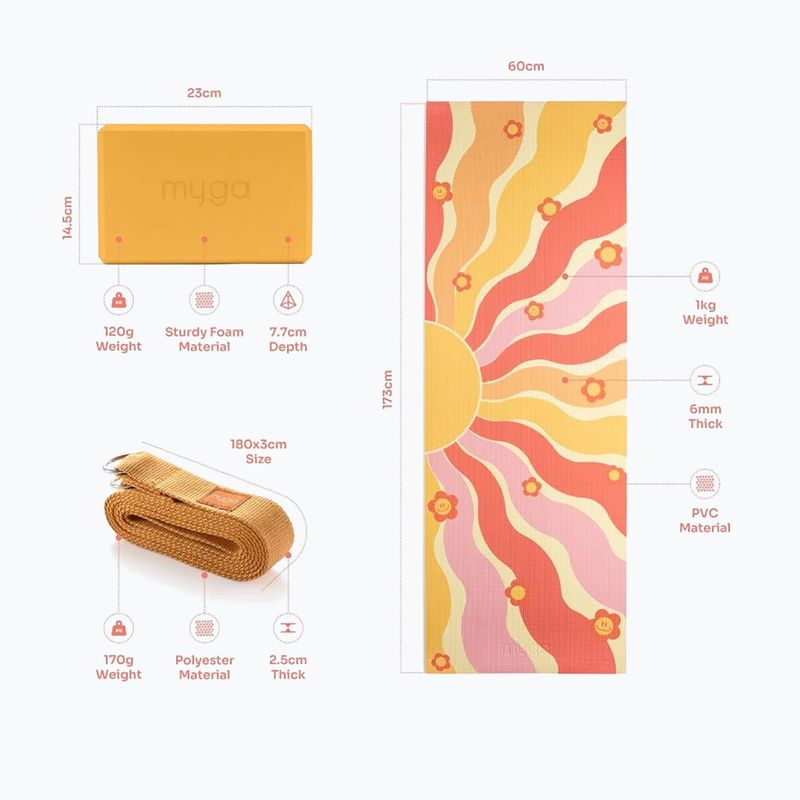 Yoga-Set Myga Groovy Yoga Set yellow 10