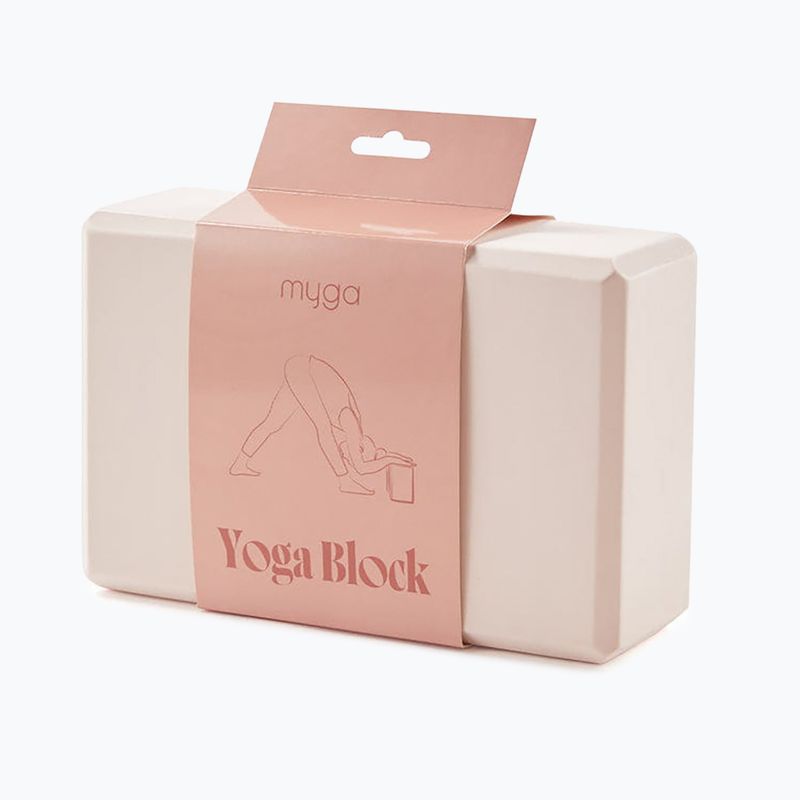 Myga Yoga-Block aus Schaumstoff beige 3