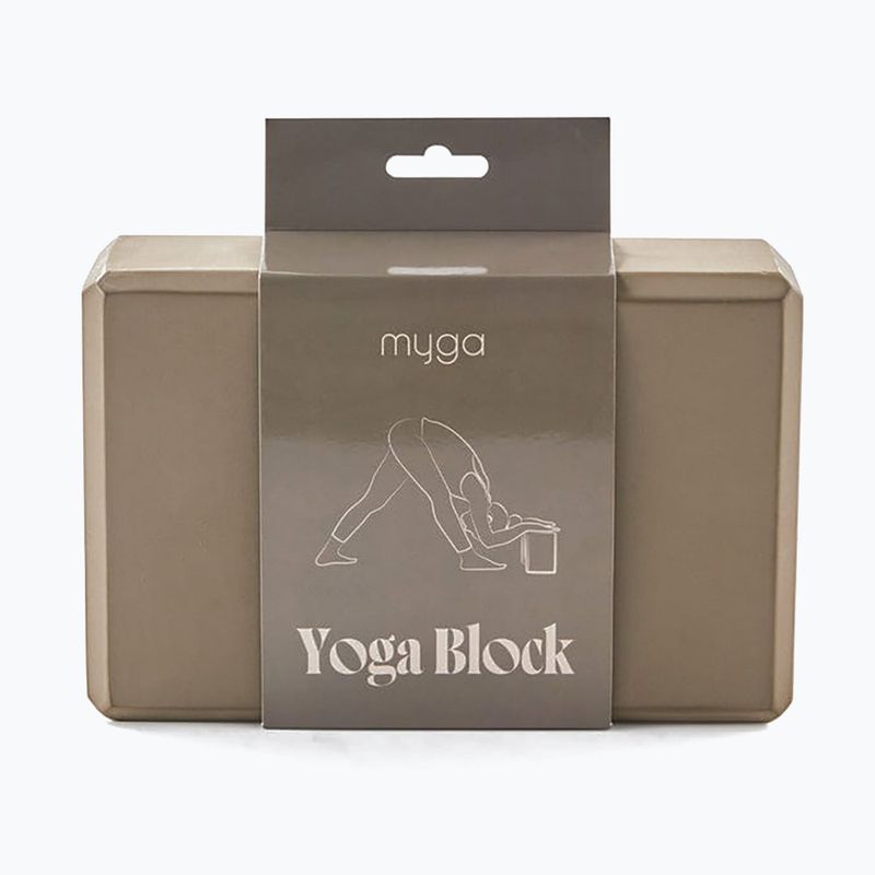 Myga Yoga-Block aus Schaumstoff braun 3