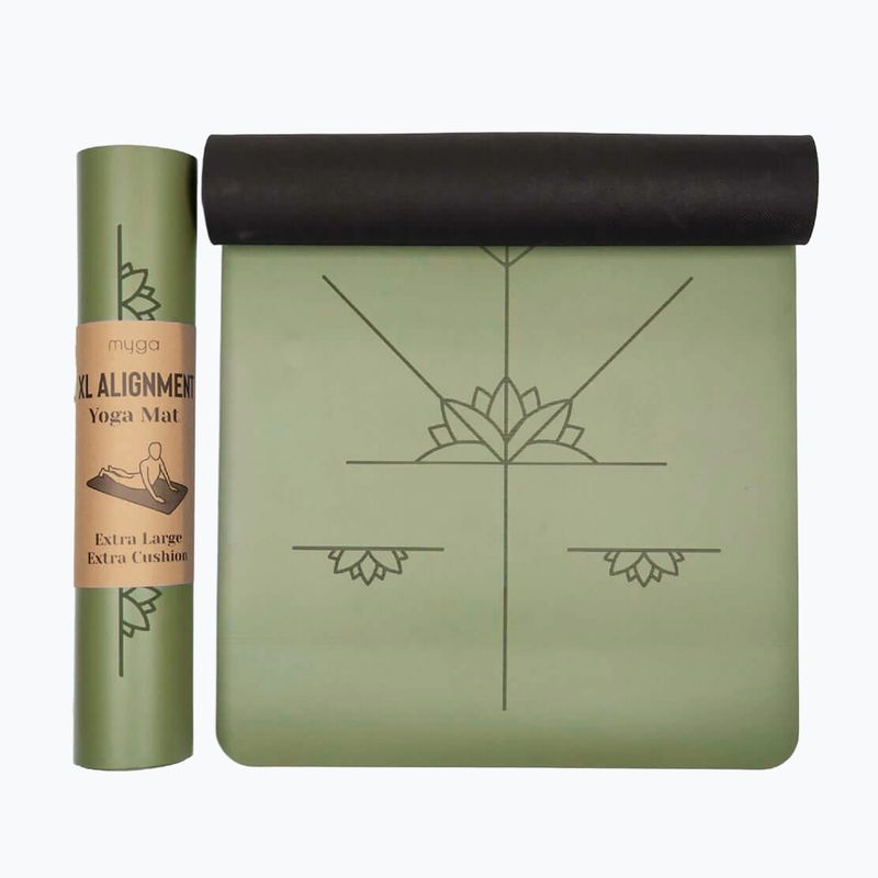 Yogamatte Myga Alignment XL 6 mm green 5
