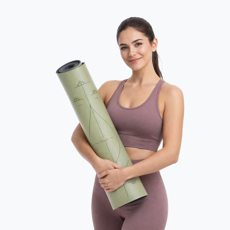 Yogamatte Myga Alignment XL 6 mm green 7