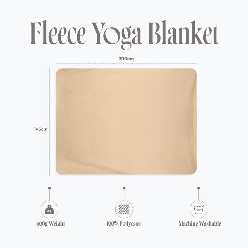Yogadecke Myga Fleece sand 10