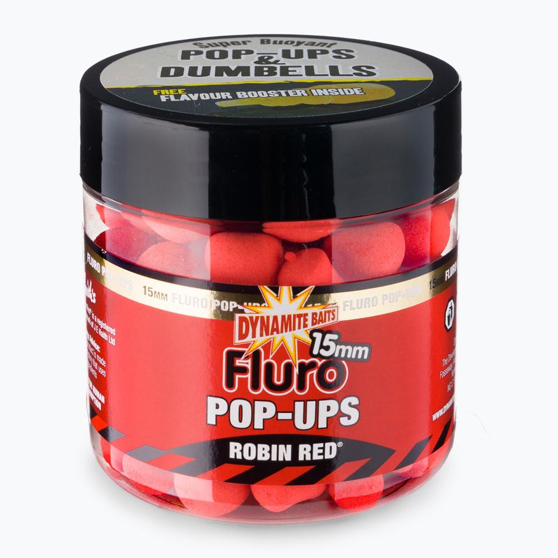 Dynamite Baits Robin Red Fluoro Pop Up 15mm rosa Karpfen Schwimmerbälle ADY040042