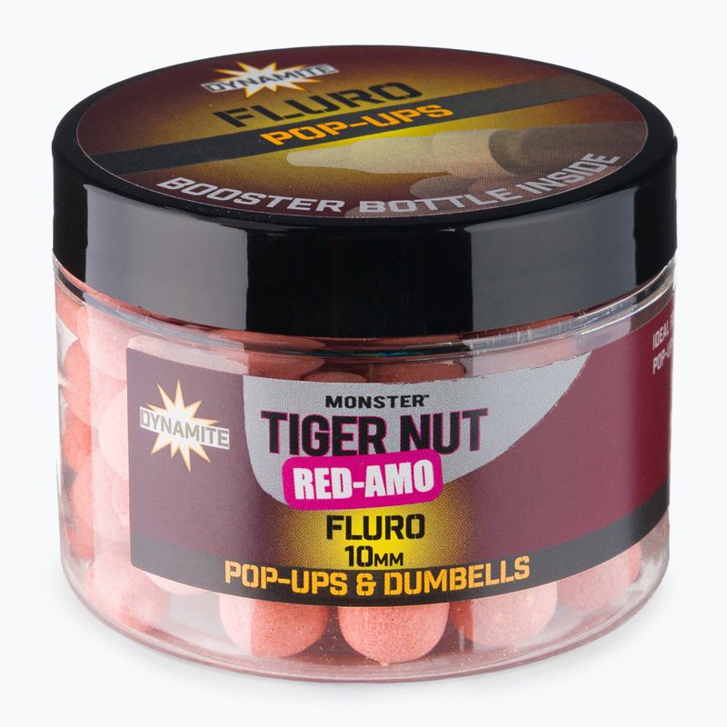 Dynamite Baits Red-Amo Fluoro Pop-Ups rosa schwimmende Karpfen-Boilies