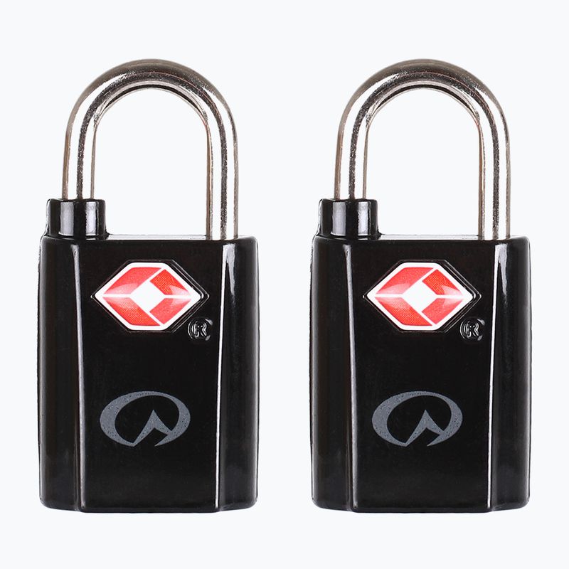 Lifeventure TSA Mini Vorhängeschlösser 2er Pack schwarz