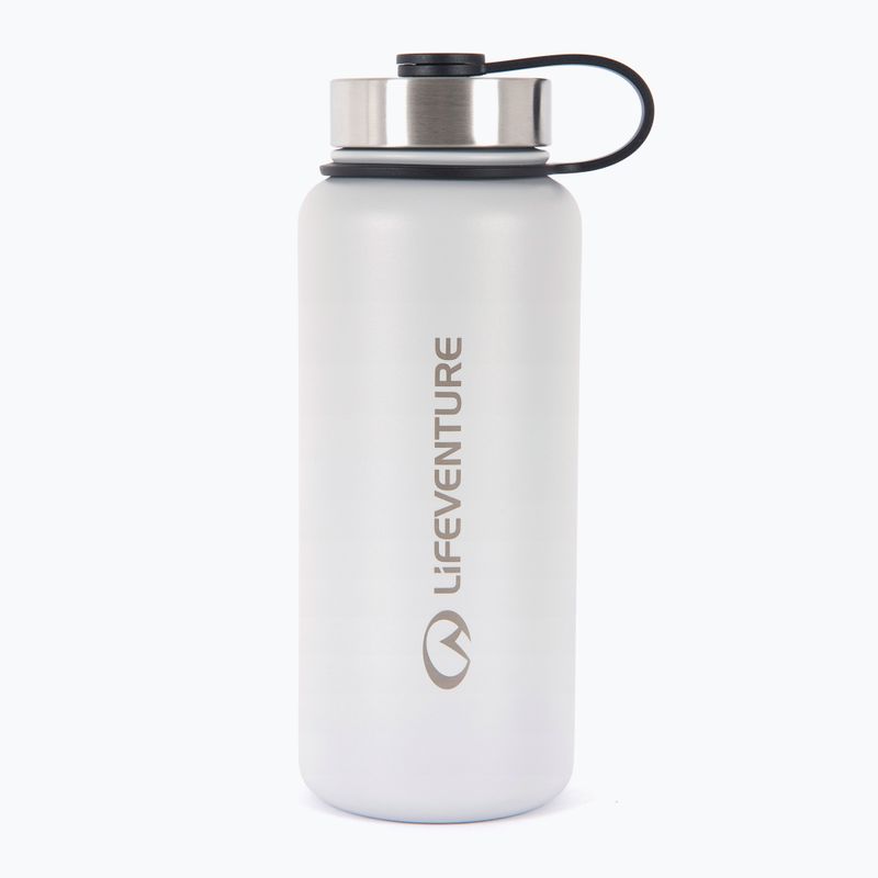 Lifeventure Edelstahlflasche 1000 ml Thermoflasche hellgrau